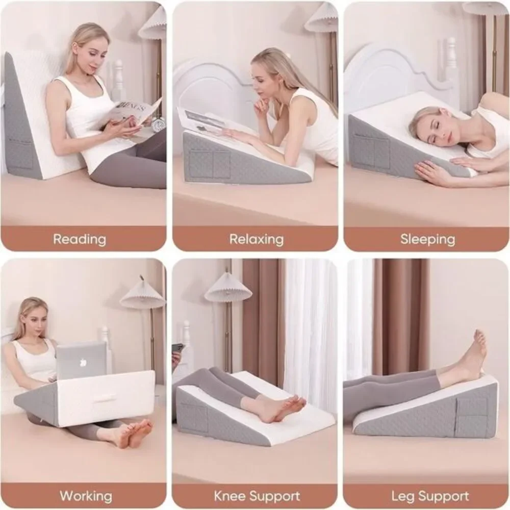 Wedge Pillow for Sleeping Bed Wedge Pillow for after Surgery Triangle Eleva‎ New